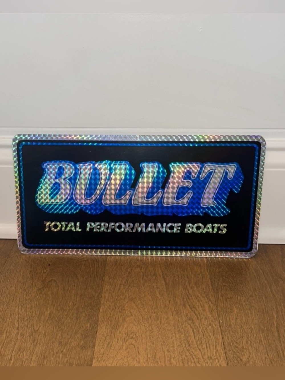 Bullet Boats: Spectrum Design License Plate: New In Plastic